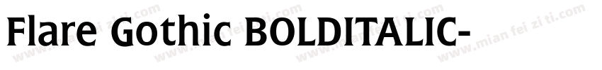 Flare Gothic BOLDITALIC字体转换